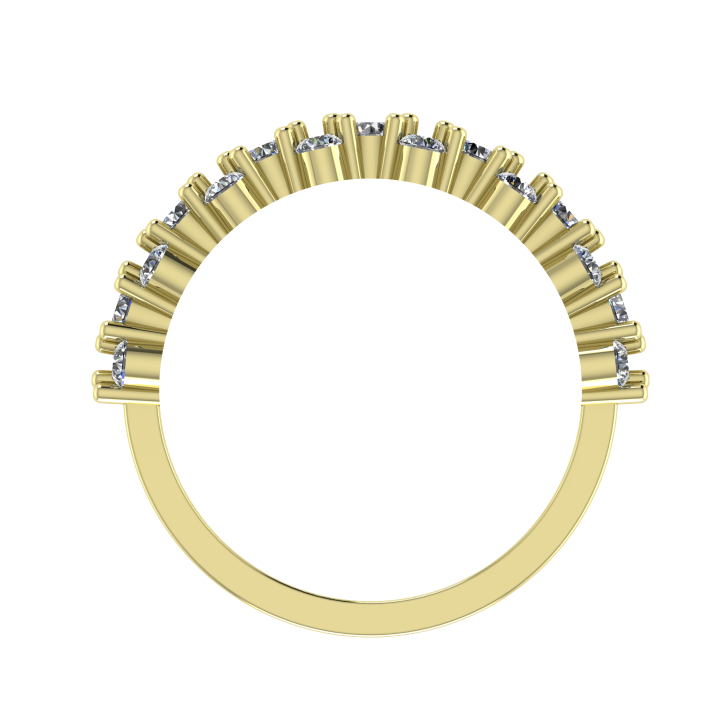 DIAMOND BANDS & STACKABLES HALFWAY RINGS & BANDS